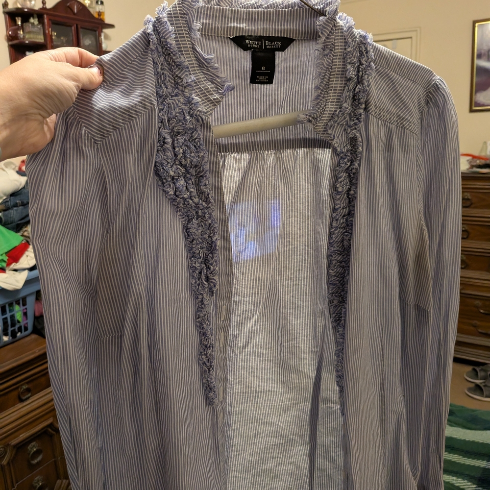 Women's Blue Striped Shirt